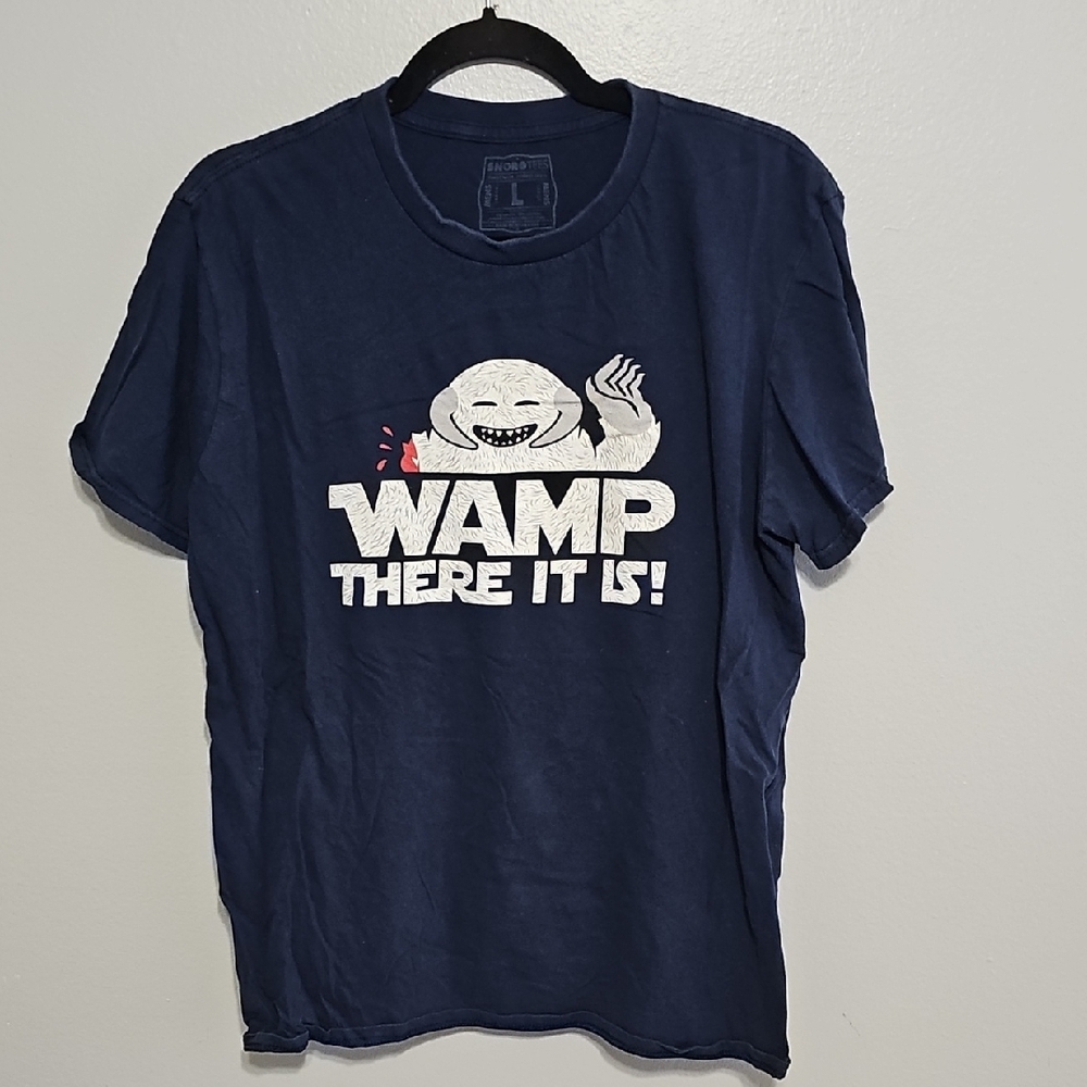 Navy Graphic Star Wars L T-Shirt with White Wampa Print